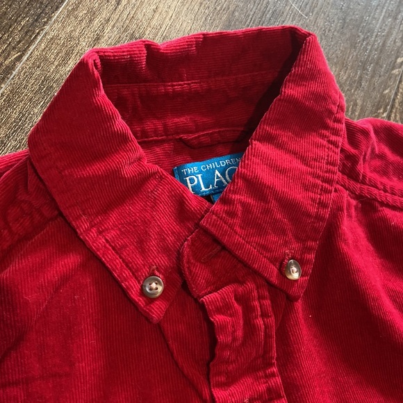 The Children’s Place Red Corduroy Button-Up - Picture 3 of 5